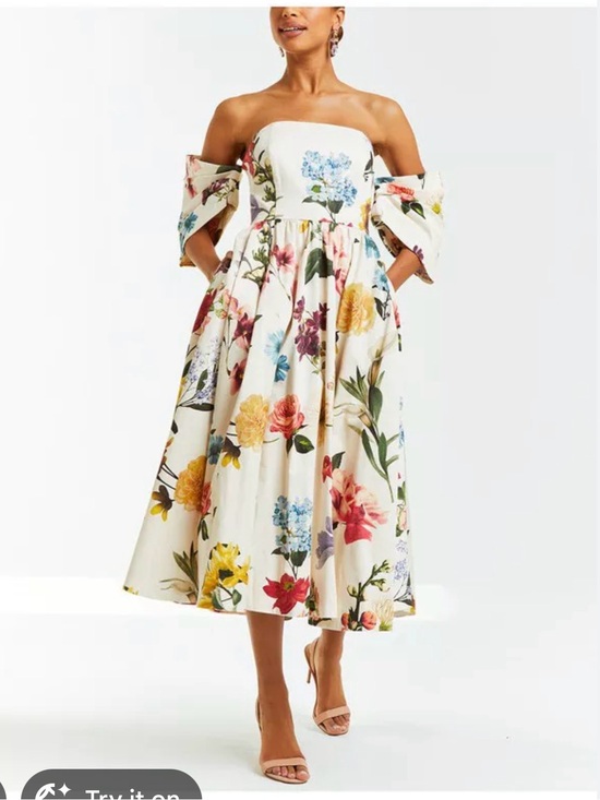 Mestiza New York Dresses & Skirts - Mestiza New York Odette Floral Print Convertible Midi Dress